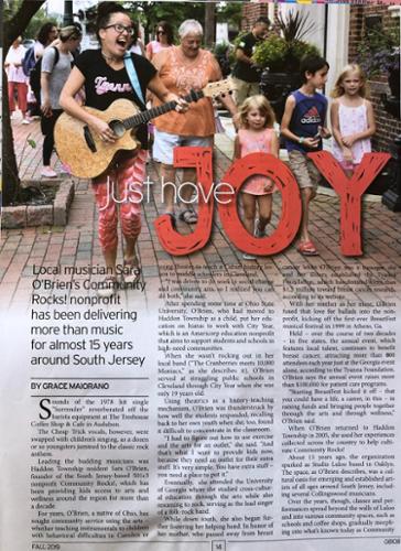 Local musician Sara O'Brien's Community Rocks! nonprofit has been delivering more than music for almost 15 years around South Jersey.